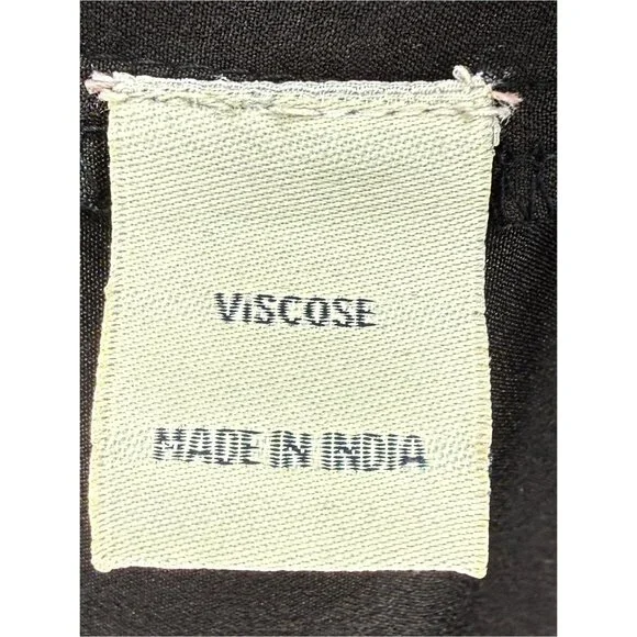 Ranna Gill Anthropologie Ruched Black Gold Brocade Midi Dress M - Picture 9 of 11